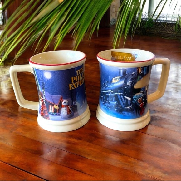 The Polar Express Coffee Mug Set of 2 - Holiday Christmas Mugs - Picture 1 of 8